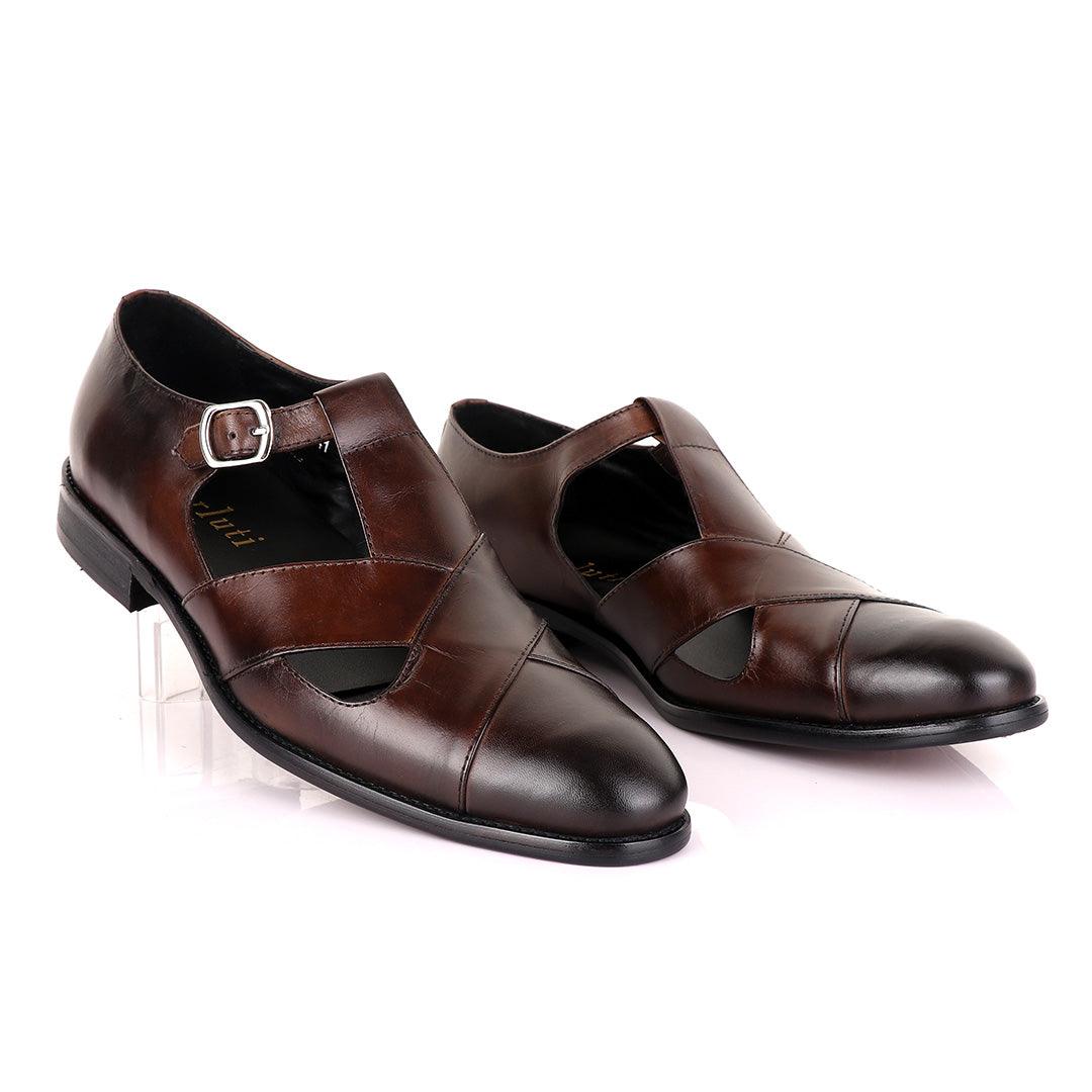 Berluti Men's Designer Shoes-Coffee - Obeezi