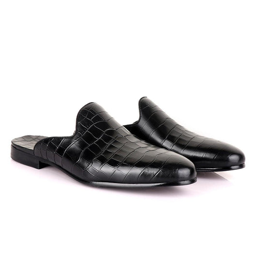 Berluti Mole Half Shoe Crocodile Skin -Black - Obeezi