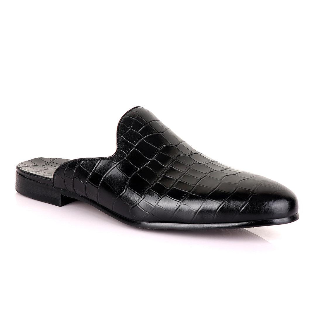 Berluti Mole Half Shoe Crocodile Skin -Black - Obeezi