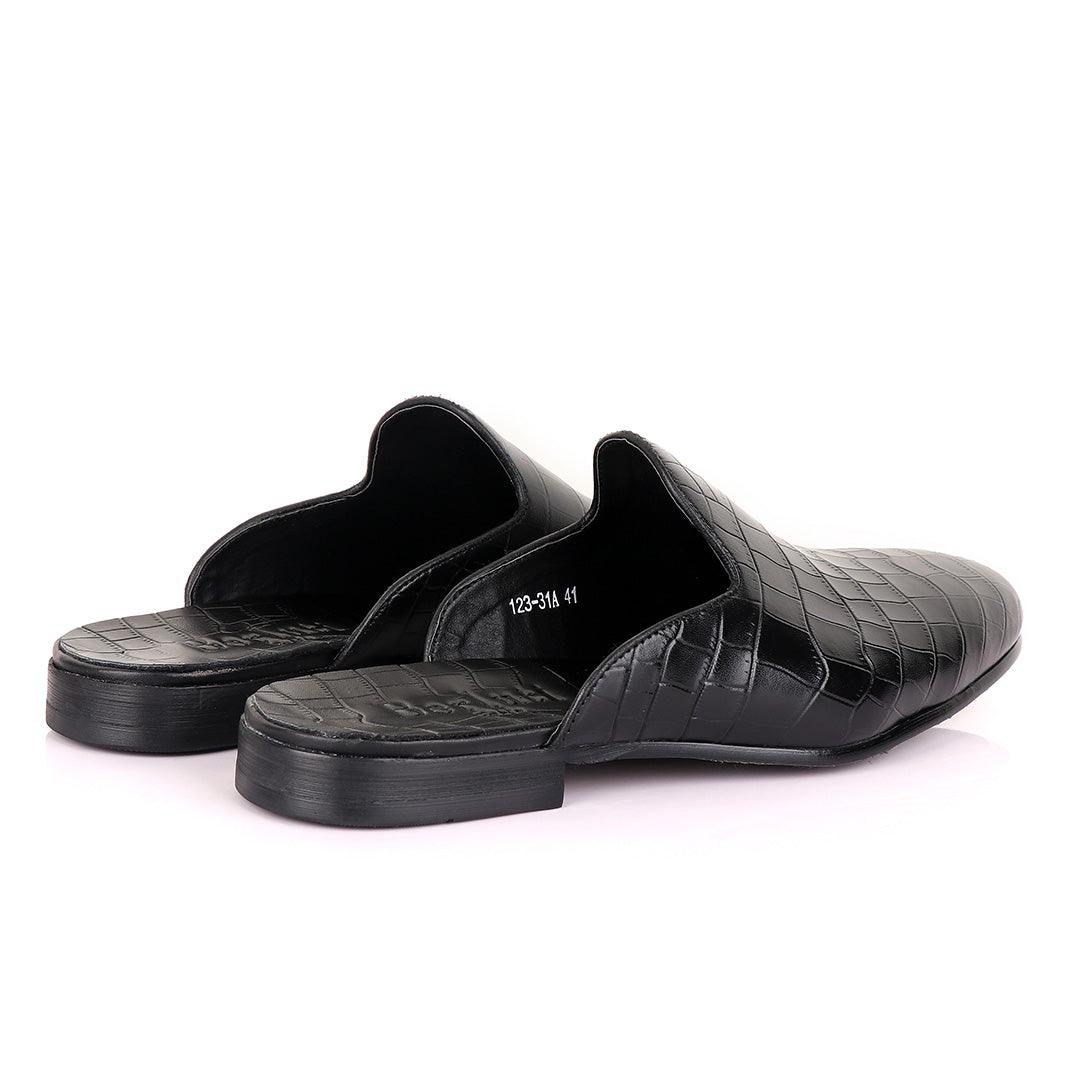 Berluti Mole Half Shoe Crocodile Skin -Black - Obeezi