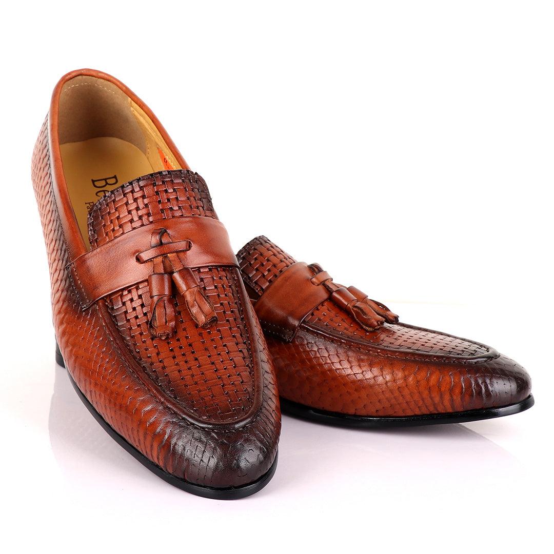 Berluti Tassel Leather Men's Shoe-Brown - Obeezi