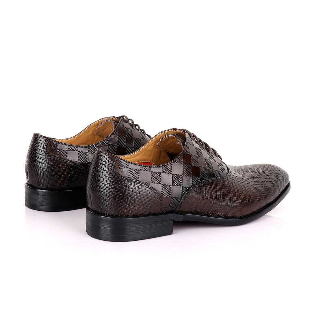 Berluti With Checkered Design Derby shoes-Coffee - Obeezi