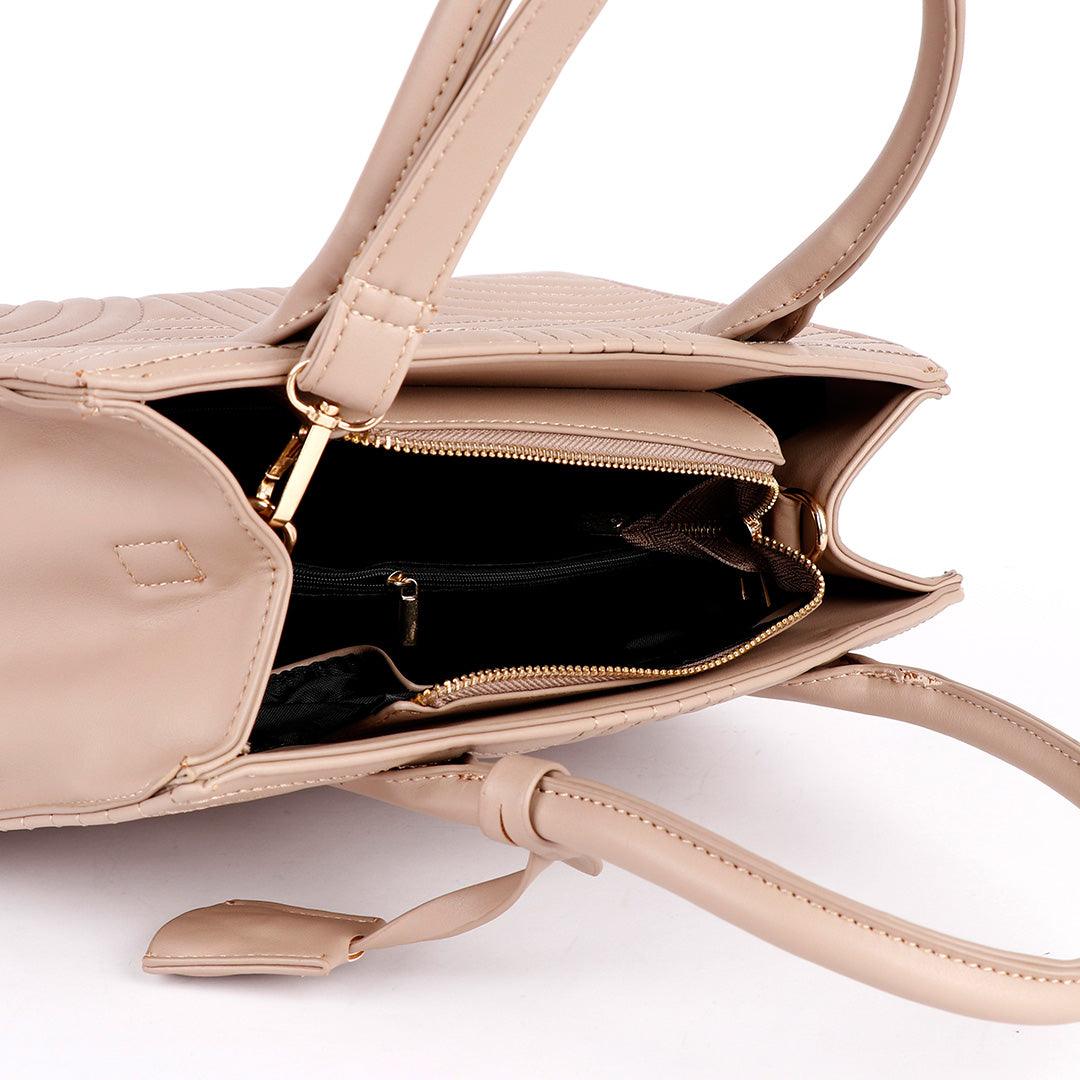 Biege Designer Fashion Women Tote handbag With purse - Obeezi.com