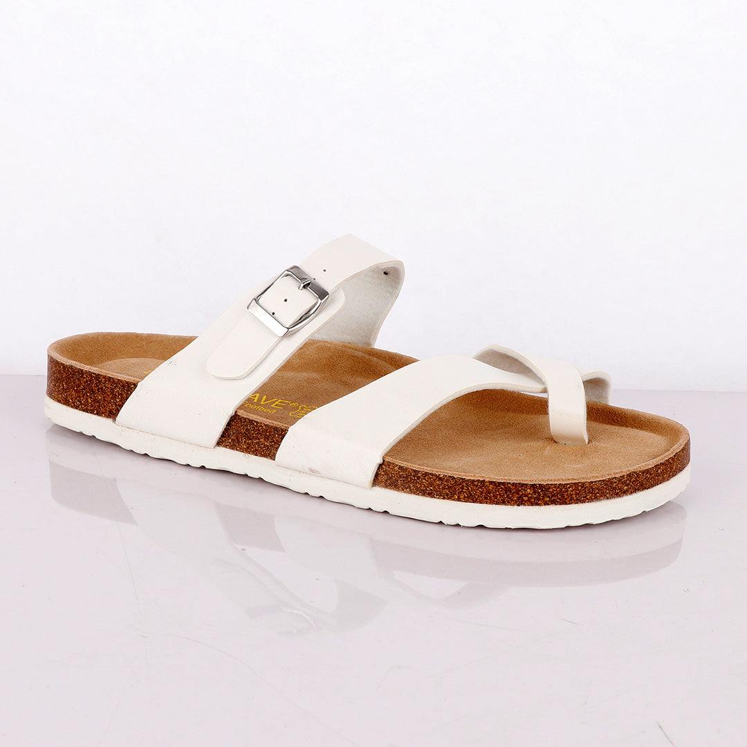 Big Brave "Birkenstock" Mayari Mocha Slippers - White - Obeezi