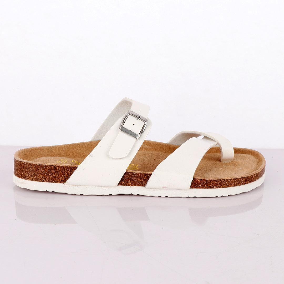 Big Brave "Birkenstock" Mayari Mocha Slippers - White - Obeezi