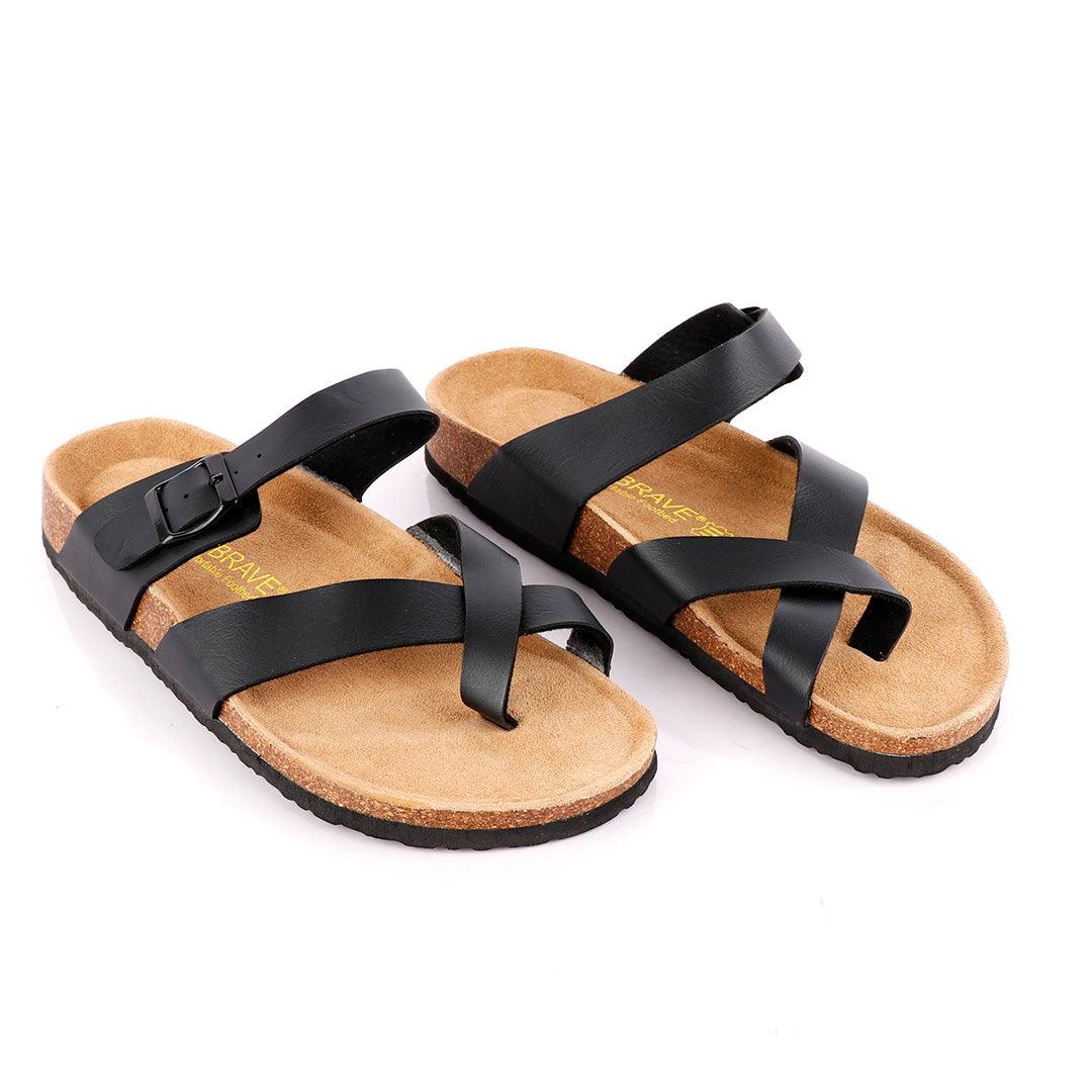 Big Brave "Birkenstock" Mayari Mocha Unisex Black Slippers - Obeezi