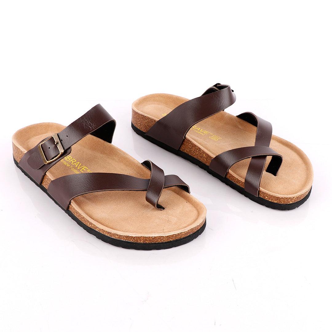Big Brave "Birkenstock" Mayari Mocha Unisex Slippers - Brown - Obeezi