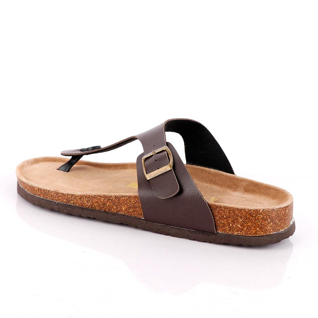 Big Brave "Birkenstock" Unisex Flat Slippers - Brown - Obeezi