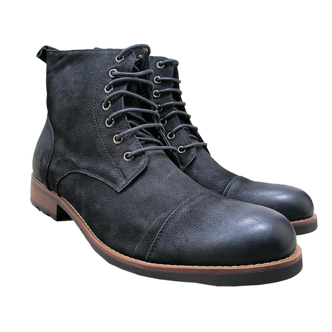 Billion Exquisite Designed High Heel Lace up Shoe - Black - Obeezi.com