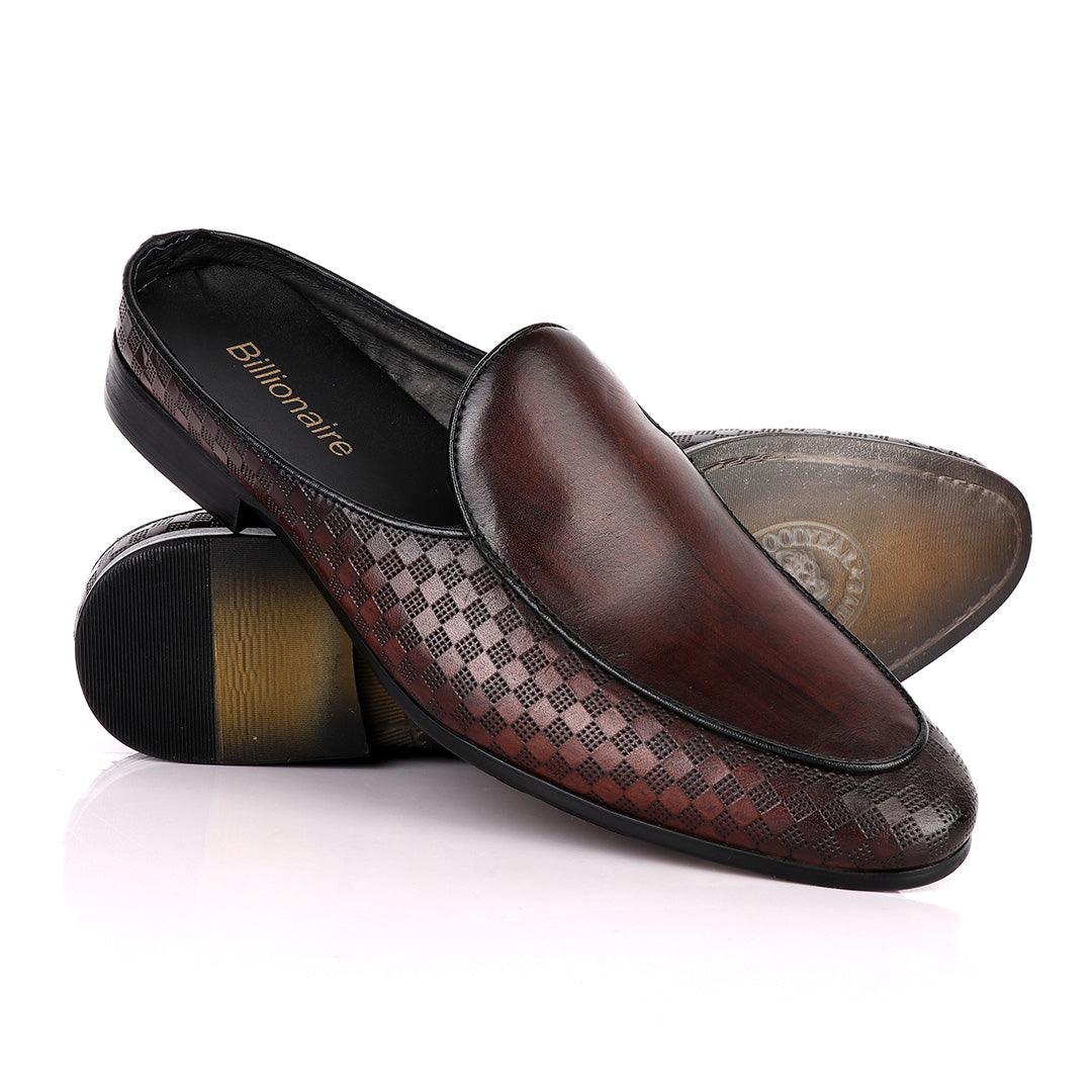 Billionaire Classic Sole House Coffee Mole Leather Shoe - Obeezi