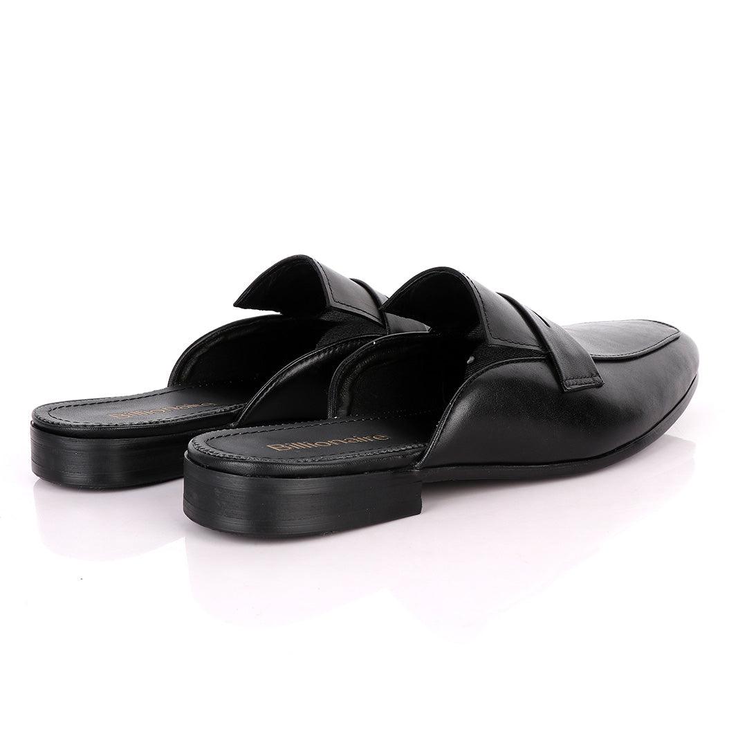 Billionaire Classy Black Mole Leather Shoe - Obeezi