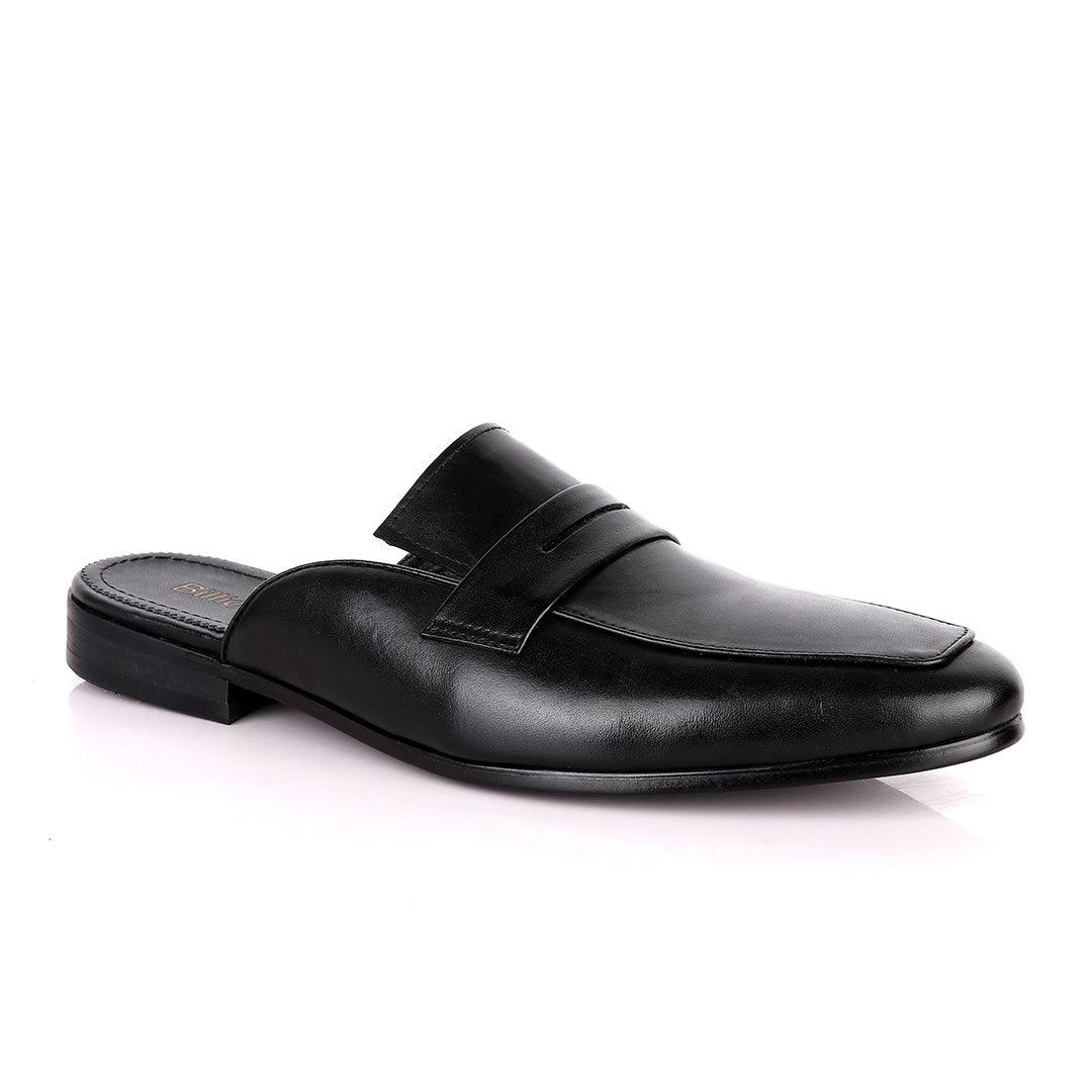 Billionaire Classy Black Mole Leather Shoe - Obeezi
