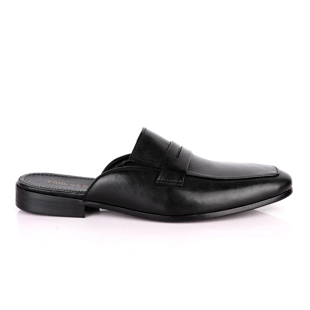 Billionaire Classy Black Mole Leather Shoe - Obeezi