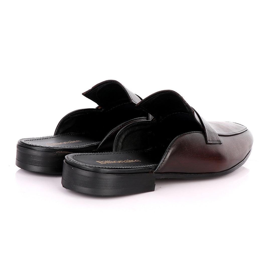 Billionaire Classy Coffee Mole Leather Shoe - Obeezi