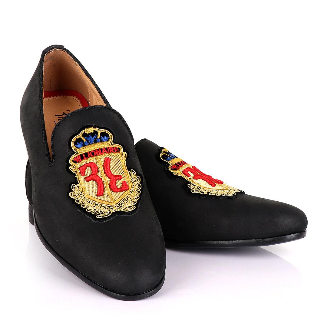 Billionaire Couture Slip-on Men's Shoe-Black - Obeezi