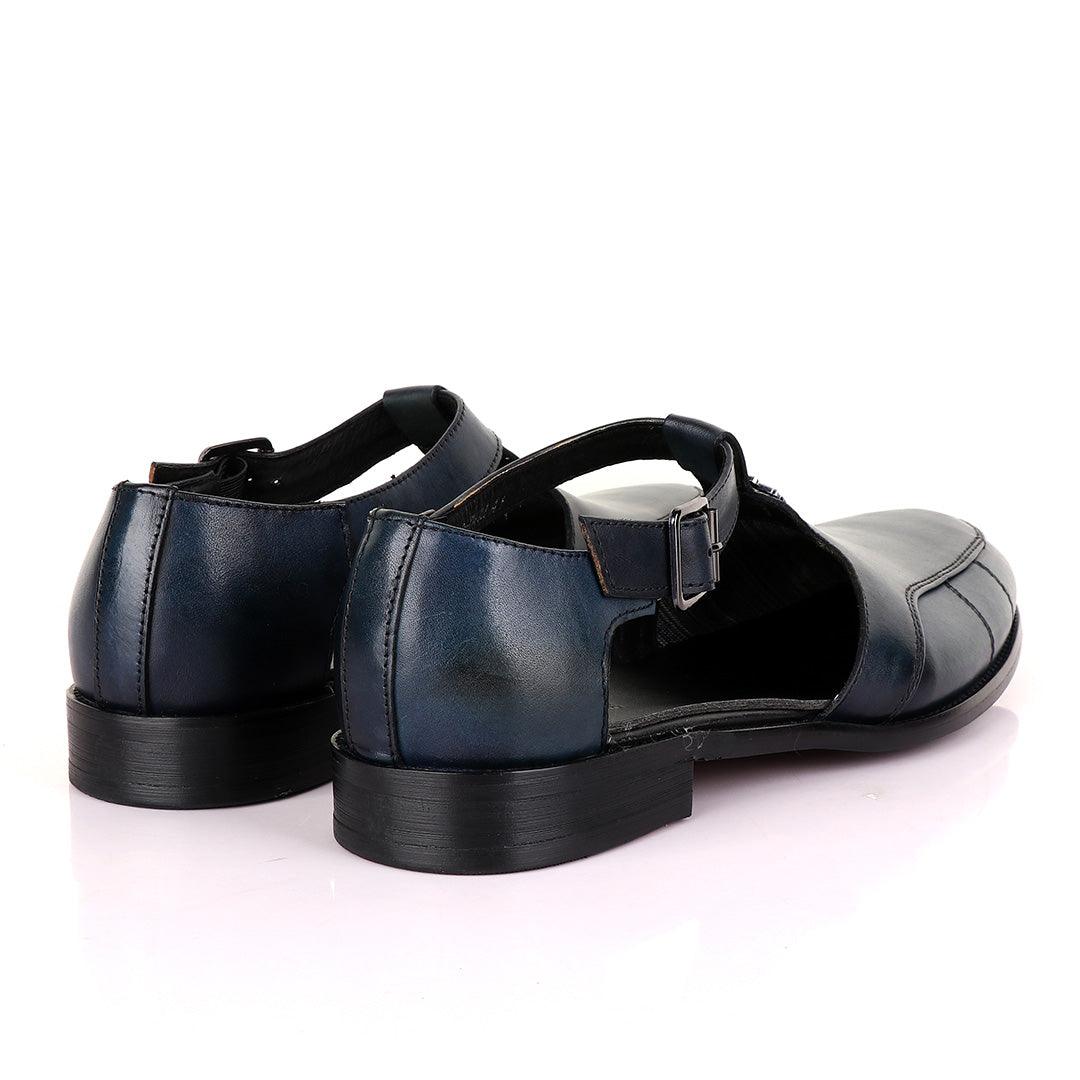 Billionaire Exotic Blue Cover Leather Sandal - Obeezi