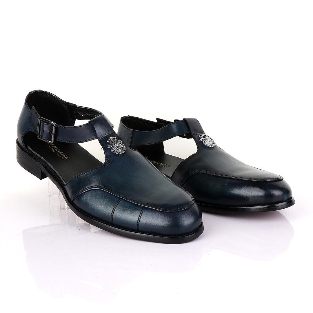 Billionaire Exotic Blue Cover Leather Sandal - Obeezi