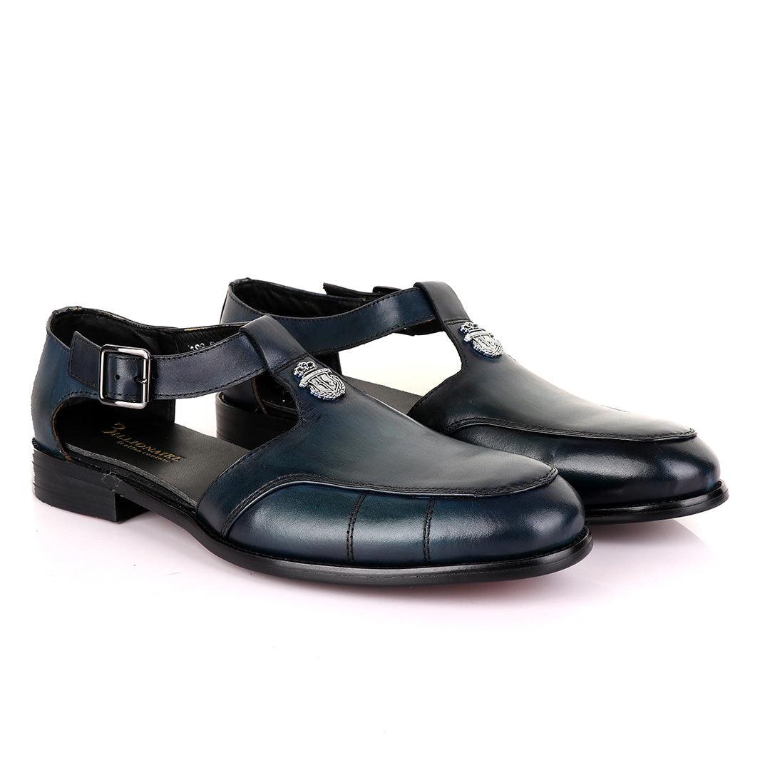 Billionaire Exotic Blue Cover Leather Sandal - Obeezi