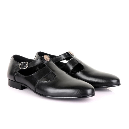 Billionaire Exotic Plain with Logo Black Cover Shoe - Obeezi
