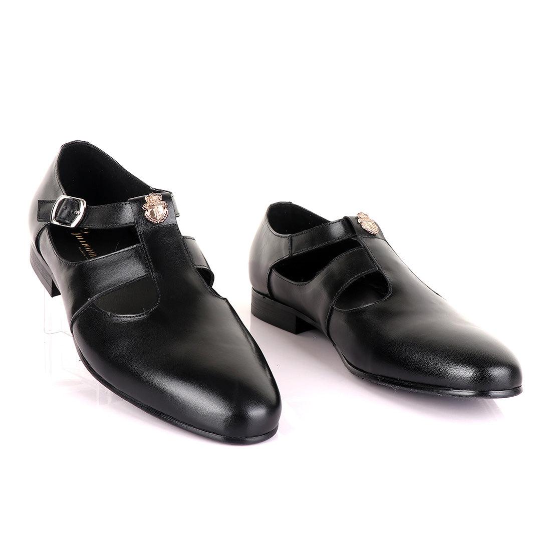 Billionaire Exotic Plain with Logo Black Cover Shoe - Obeezi