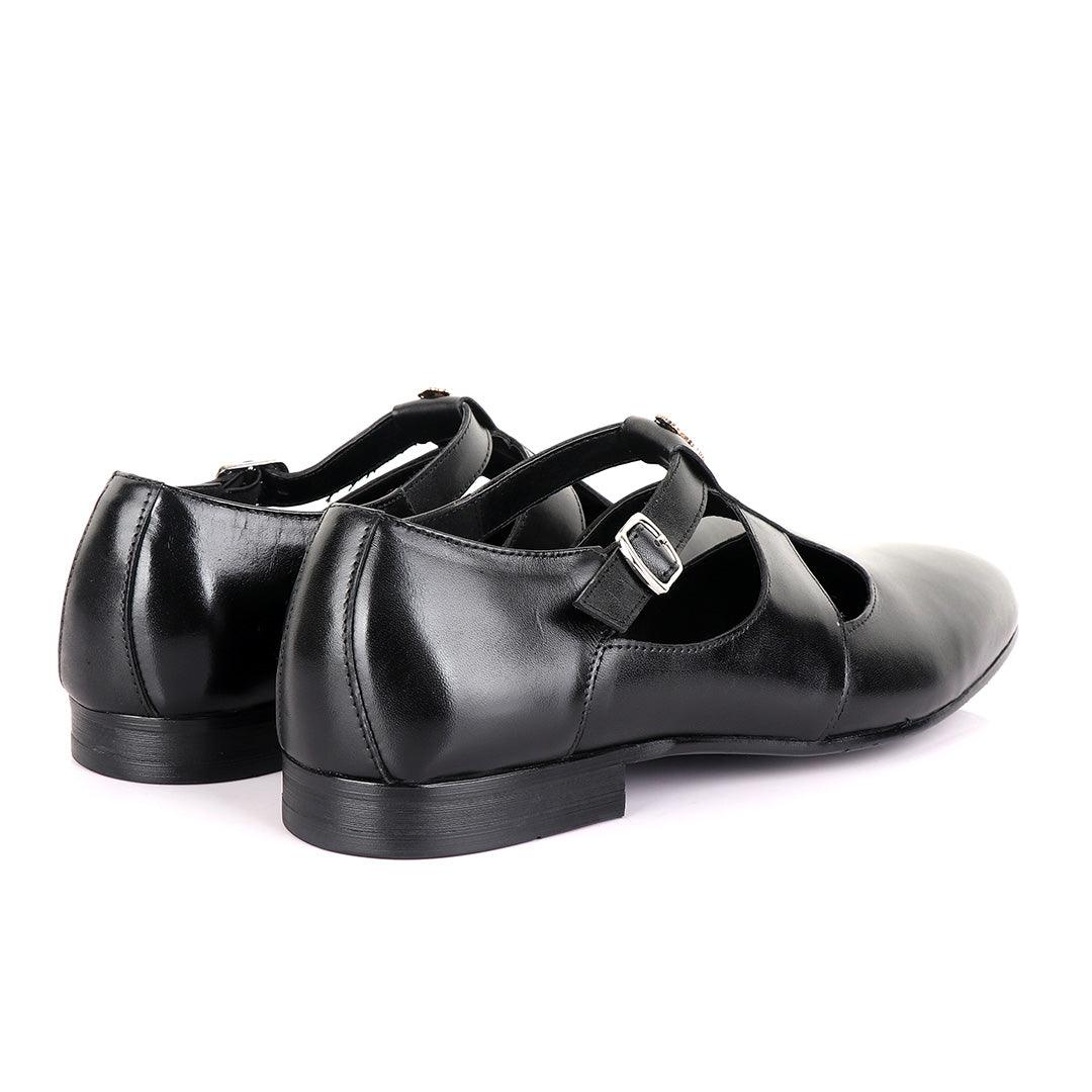 Billionaire Exotic Plain with Logo Black Cover Shoe - Obeezi