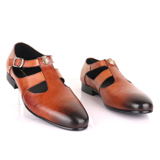Billionaire Exotic Plain with Logo Brown Cover Shoe - Obeezi