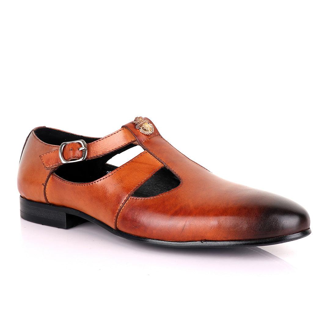 Billionaire Exotic Plain with Logo Brown Cover Shoe - Obeezi