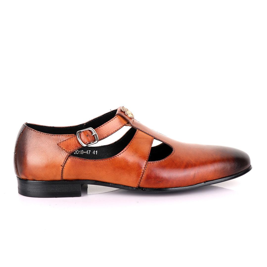 Billionaire Exotic Plain with Logo Brown Cover Shoe - Obeezi
