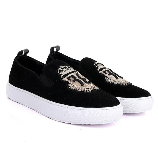 BILLIONAIRE EXQUISITE MEN ASH DESIGN BLACK SNEAKERS SHOE - Obeezi