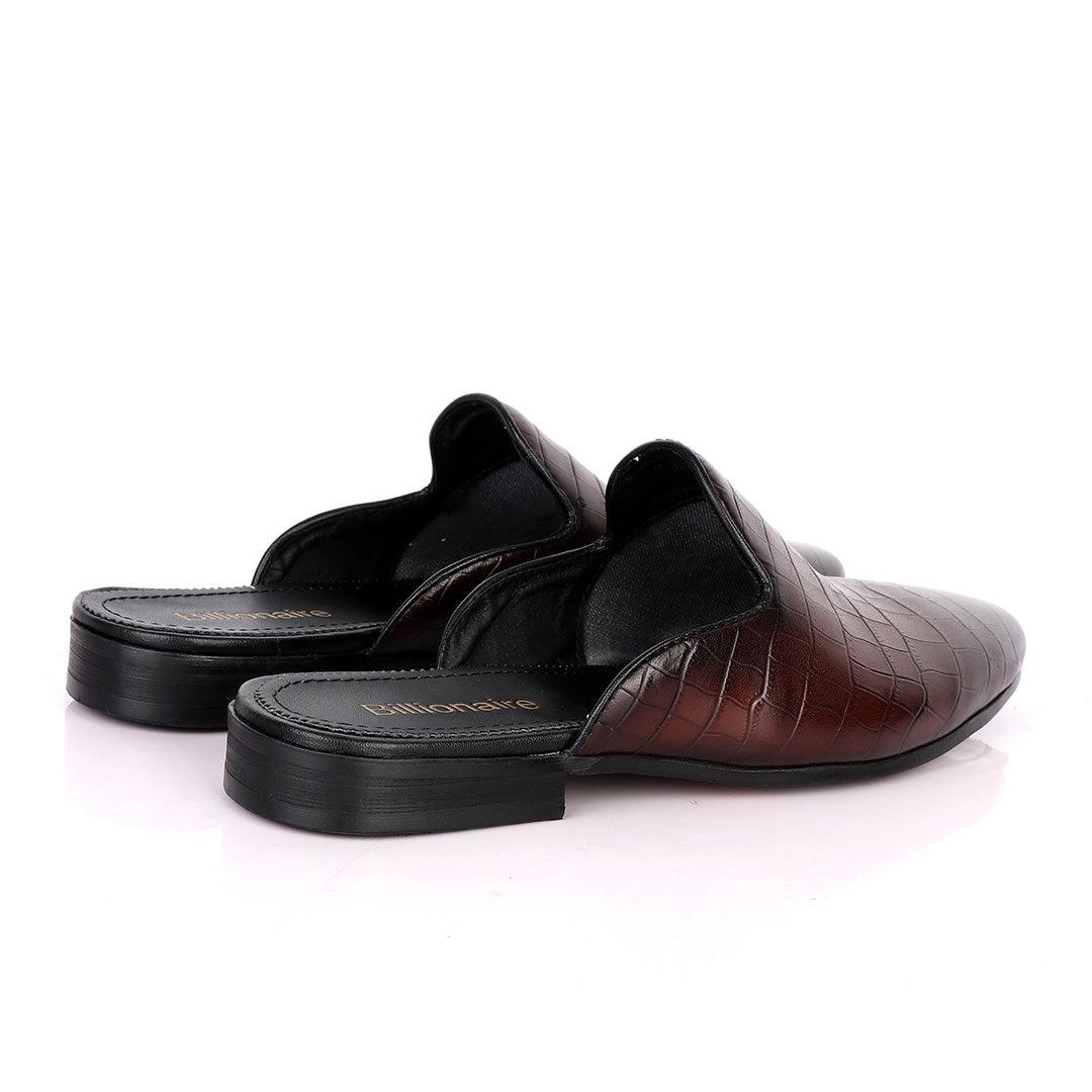 Billionaire Full Crocodile Half Shoe-Coffee - Obeezi