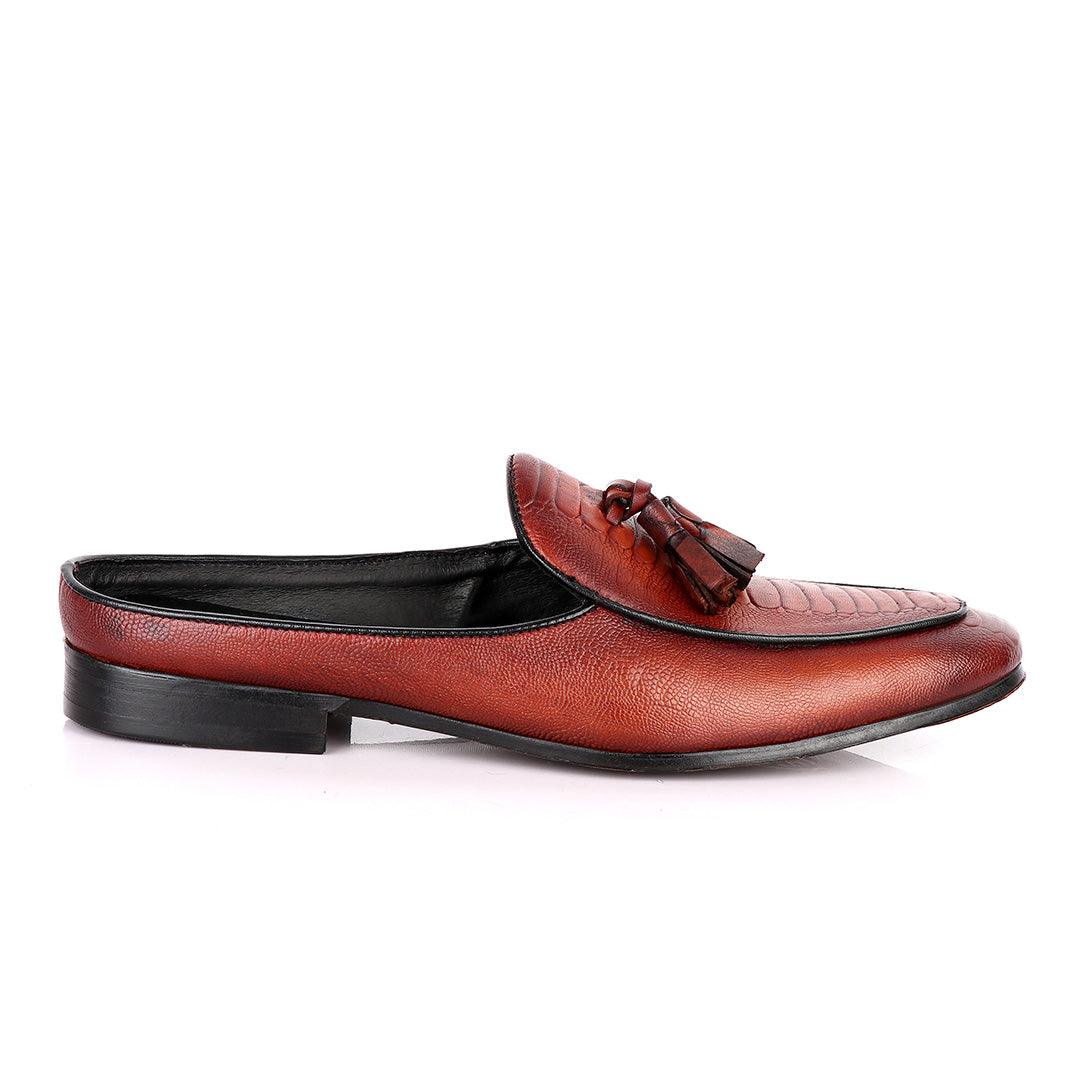 Billionaire Sole House Brown Tassel Mole Leather Shoe - Obeezi