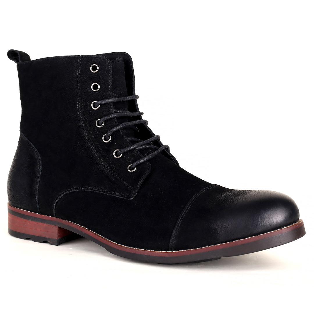 Black Billion Exquisite Designed High Heel Lace up Shoe - Obeezi.com