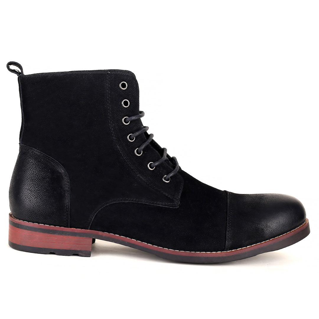 Black Billion Exquisite Designed High Heel Lace up Shoe - Obeezi.com