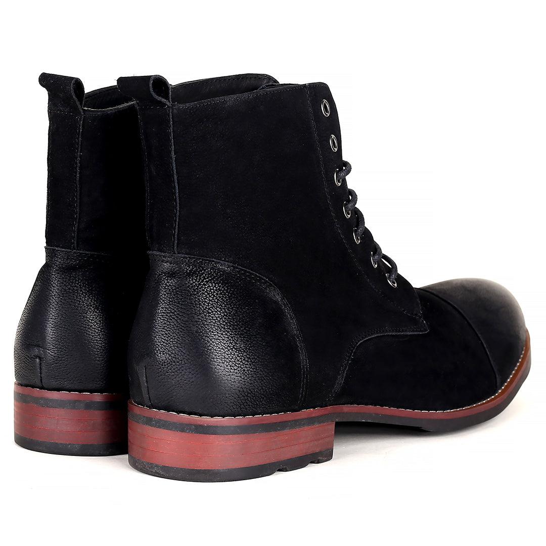 Black Billion Exquisite Designed High Heel Lace up Shoe - Obeezi.com