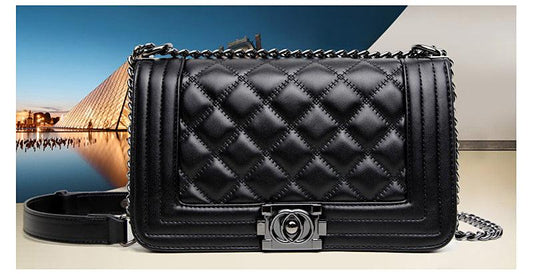 Black Classical Design Women European Tote Style Handbag - Obeezi.com