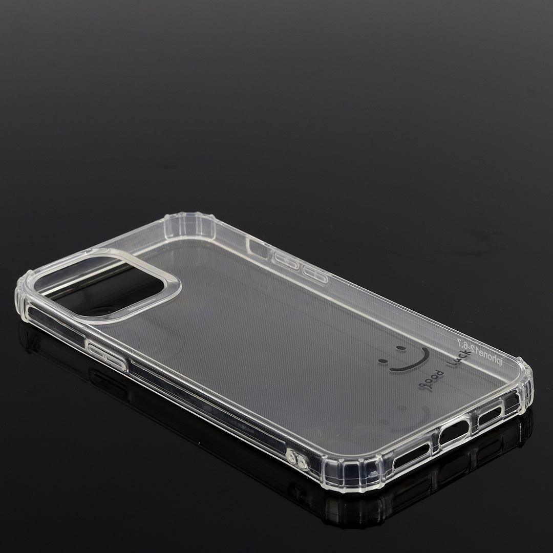 Black Cute Cartoon Smile Transparent iPhone Case - Obeezi.com