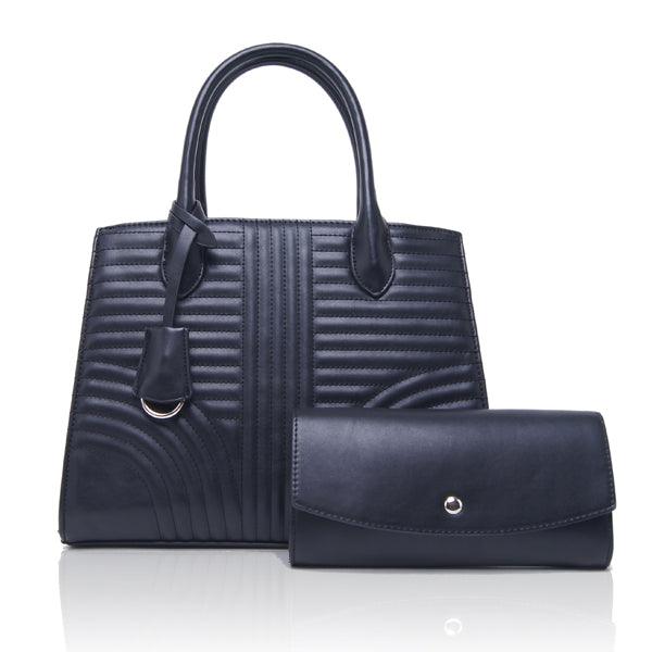 Black Designer Fashion Women Tote handbag With purse - Obeezi.com