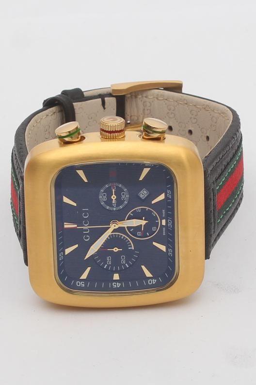 Black Leather Mens Watch - Obeezi.com