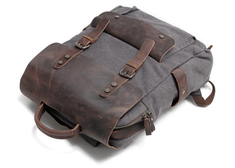 Blended Smart Thick Canvas BackPack Bag- coffee - Obeezi.com