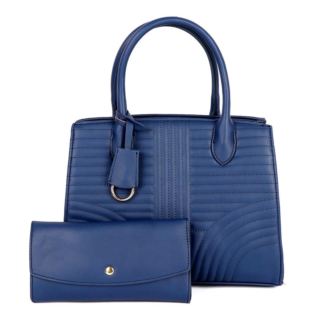 Blue Designer Fashion Women Tote handbag With purse - Obeezi.com