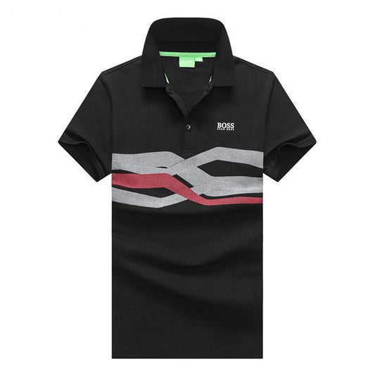 Boss Classic Fit Essential Golf Stripe-Black - Obeezi.com
