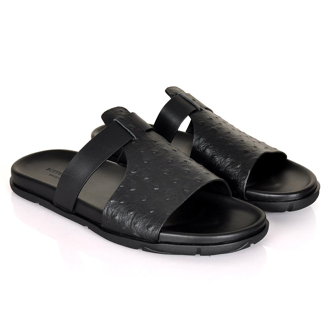 Bottega Veneta Stone Spot Leather Slippers - Obeezi.com