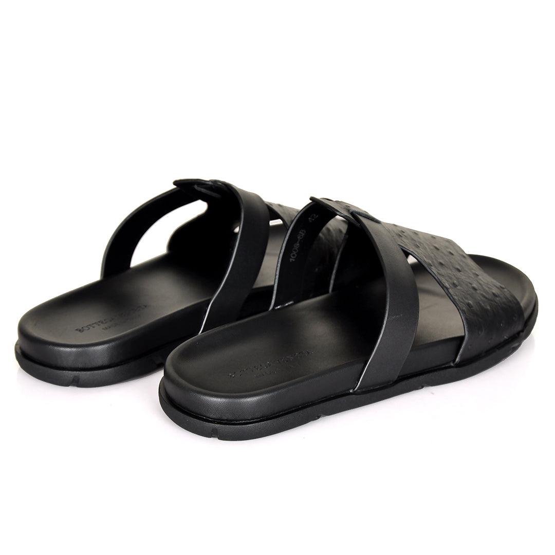 Bottega Veneta Stone Spot Leather Slippers - Obeezi.com