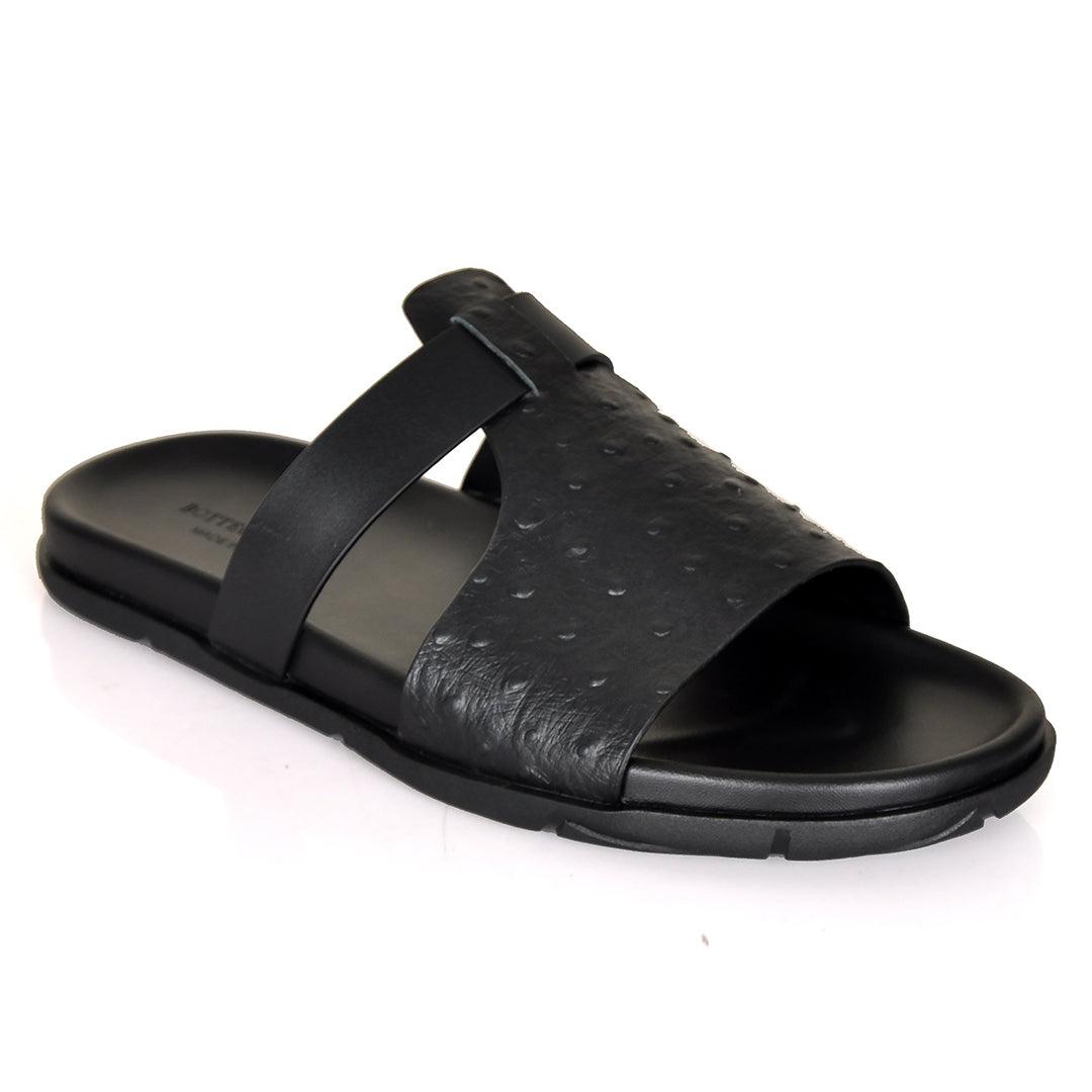 Bottega Veneta Stone Spot Leather Slippers - Obeezi.com