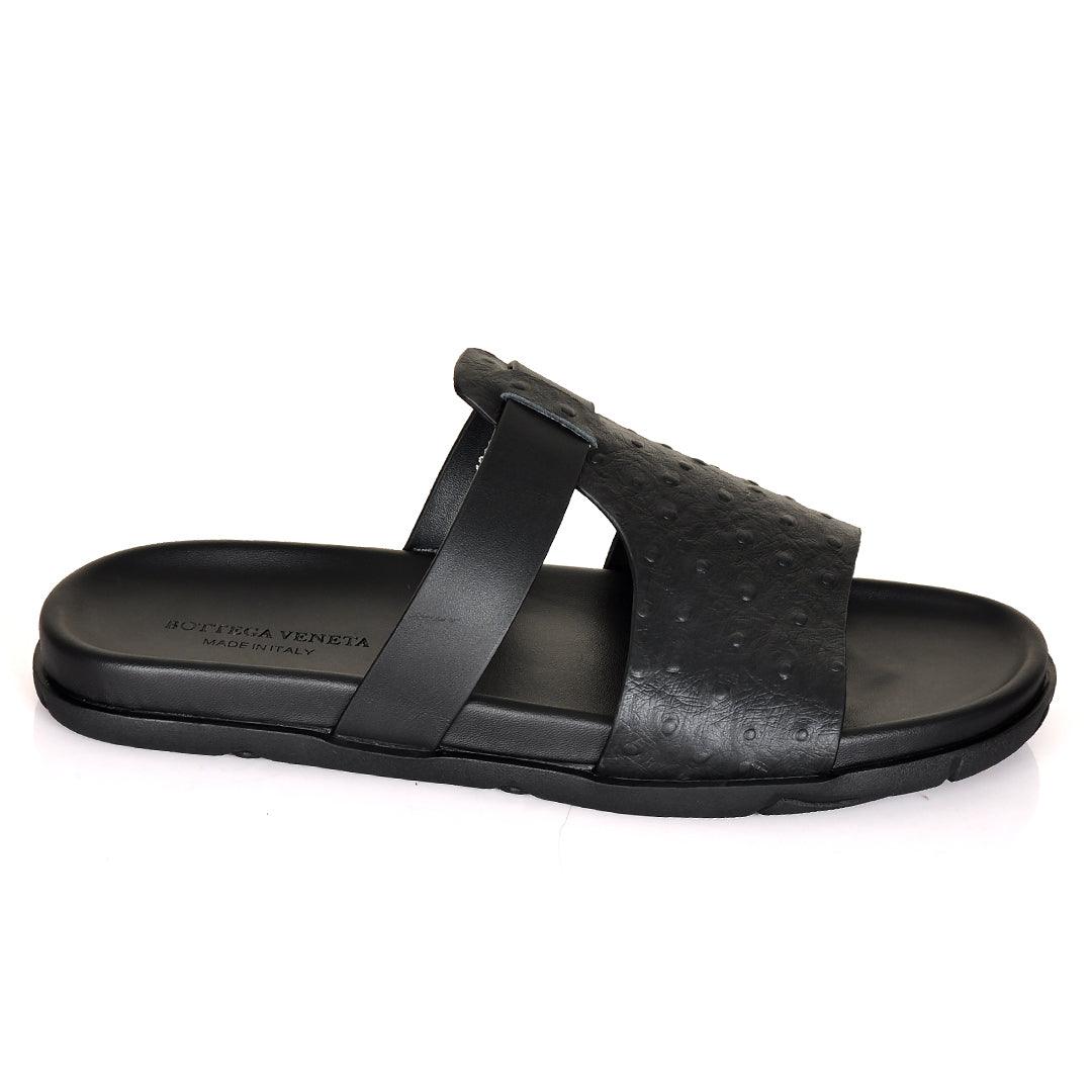 Bottega Veneta Stone Spot Leather Slippers - Obeezi.com