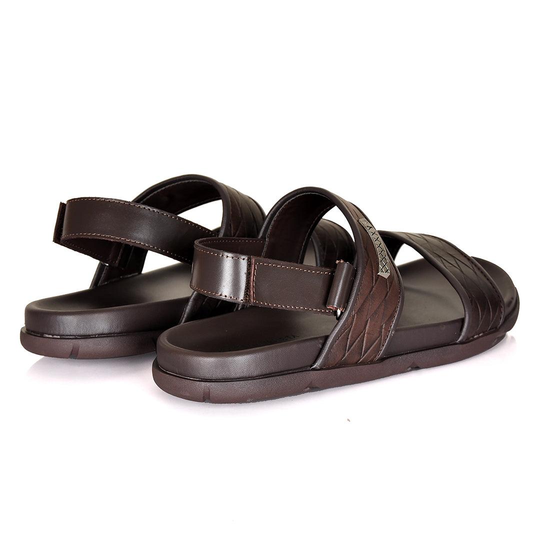 Bottega Veneta Two Step Woven Leather Designed Sandals - Obeezi.com