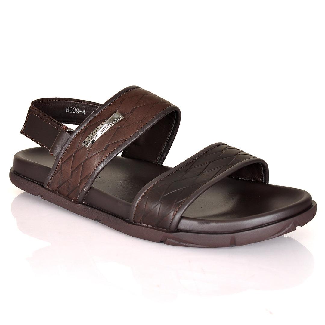 Bottega Veneta Two Step Woven Leather Designed Sandals - Obeezi.com