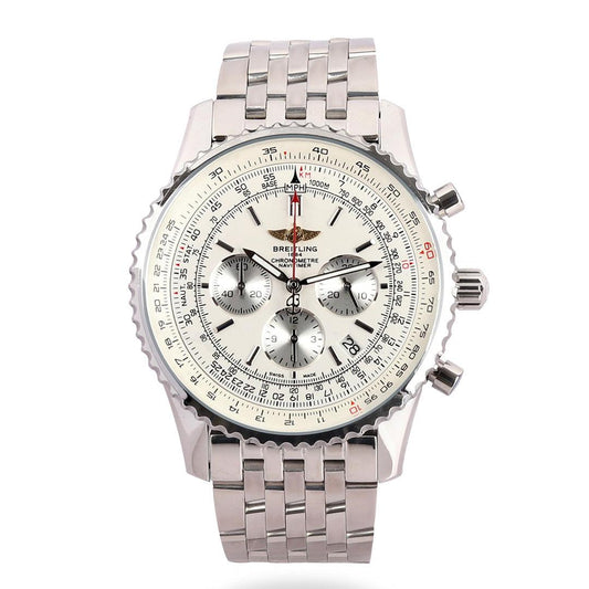 Breitling Chronometre Navitimer Silver Steel Watch - Obeezi.com