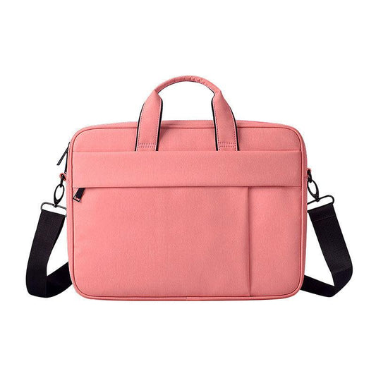 Brinch Waterproof Casual Business Side Zipper Designed Laptop Bag-Pink - Obeezi.com