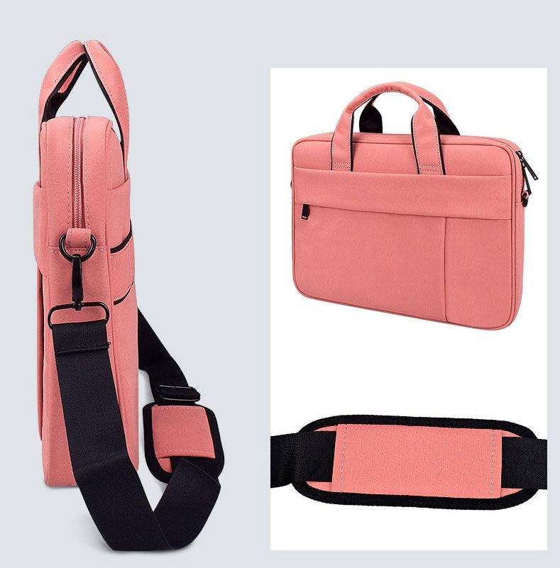 Brinch Waterproof Casual Business Side Zipper Designed Laptop Bag-Pink - Obeezi.com